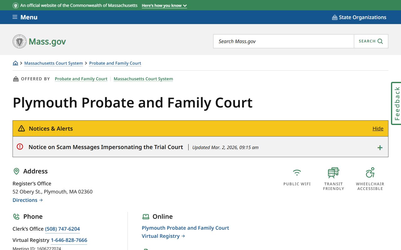 Brockton dissolution of marriage Plymouth Probate Court
